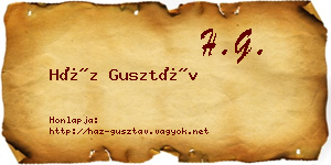 Ház Gusztáv névjegykártya